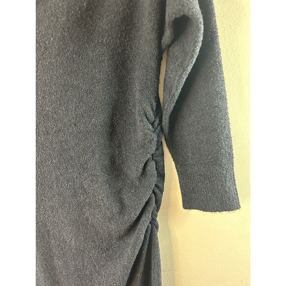 Abercrombie & Fitch Boucle Off The Shoulder Black Maxi Dress Sweater XLP Petite - Picture 7 of 11